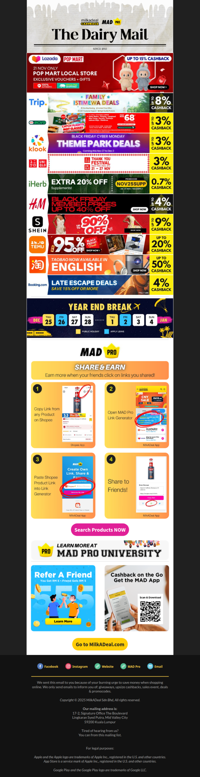 🎢 Lazada POP Mart | Uniqlo Thank You Festival | Klook BFCM Theme Park Deals