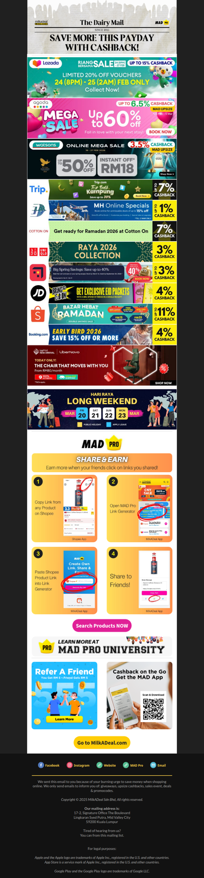 🌴 Lazada PayDay Raya | Agoda Upsize | Watsons Upsize on 27th