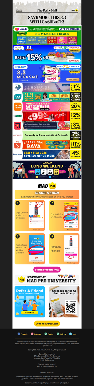 ✈️ Lazada 3.3 | MH Ramadan Flight Deals | Trip.com 3.3 Sale