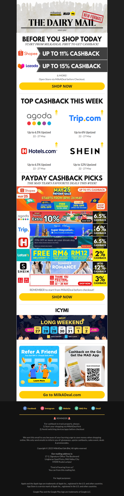 🛒 Start from MilkADeal before Checkout this PayDay