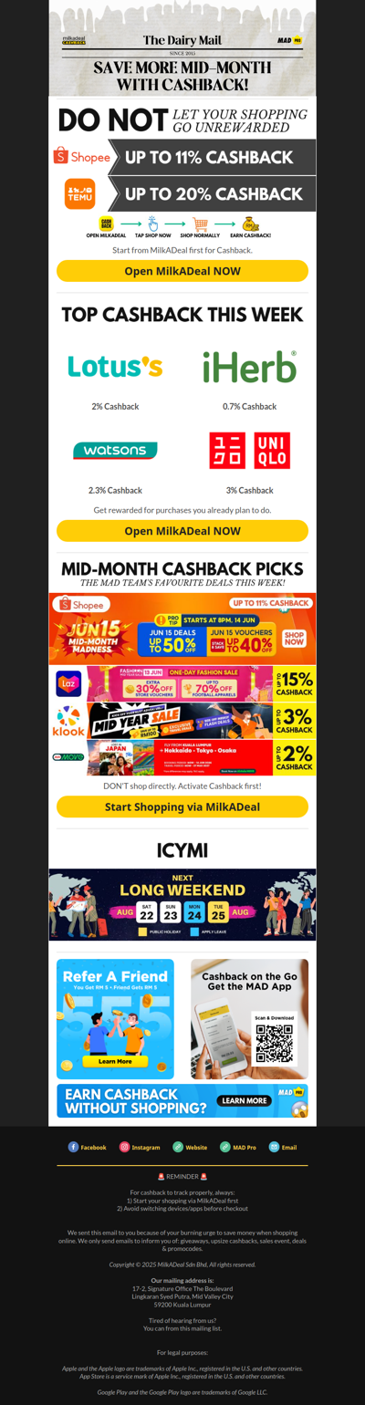 🫵 Activate Cashback Before Mid-Month Sales Ends