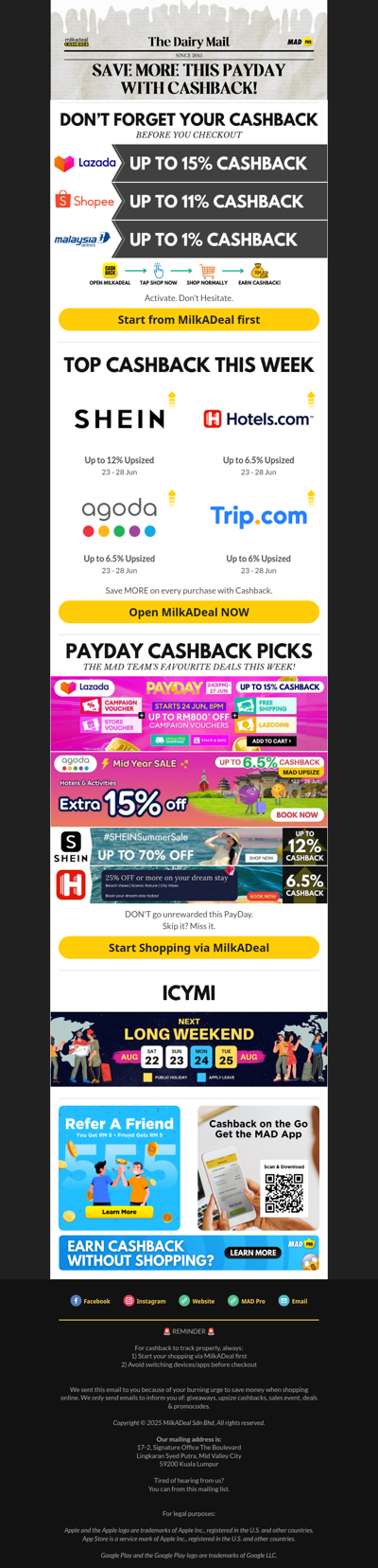 🤔 PayDay Shopping? Claim Cashback First