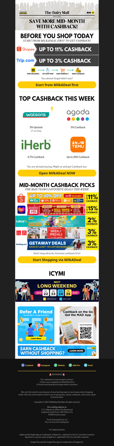 🫵 Get Cashback before Mid-Month Deals End