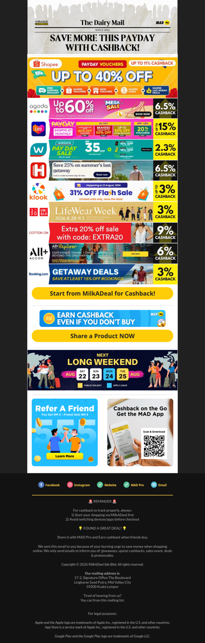 🎢 Agoda Sale | Klook Flash Sale | Cotton ON Code