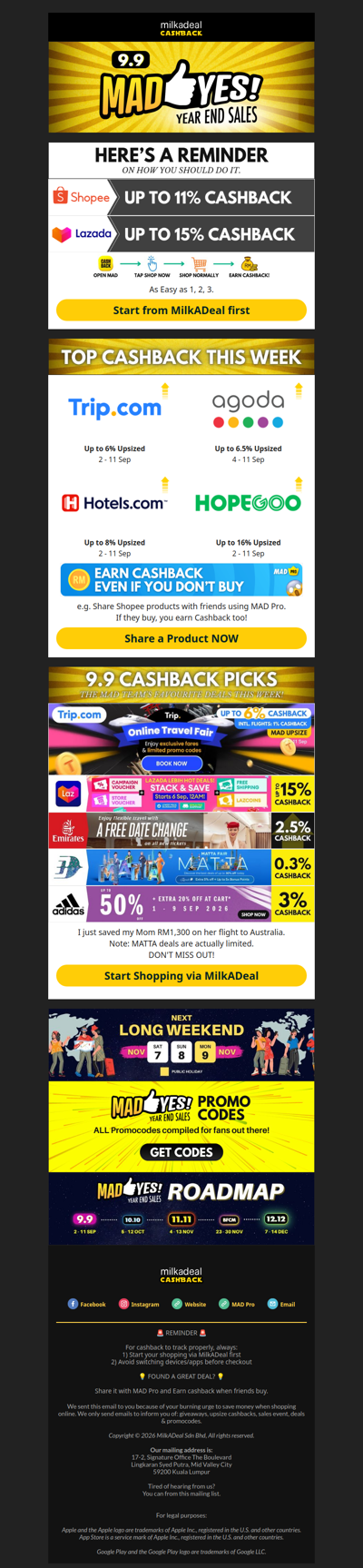 🤑 Save more this MATTA Fair with Cashback too