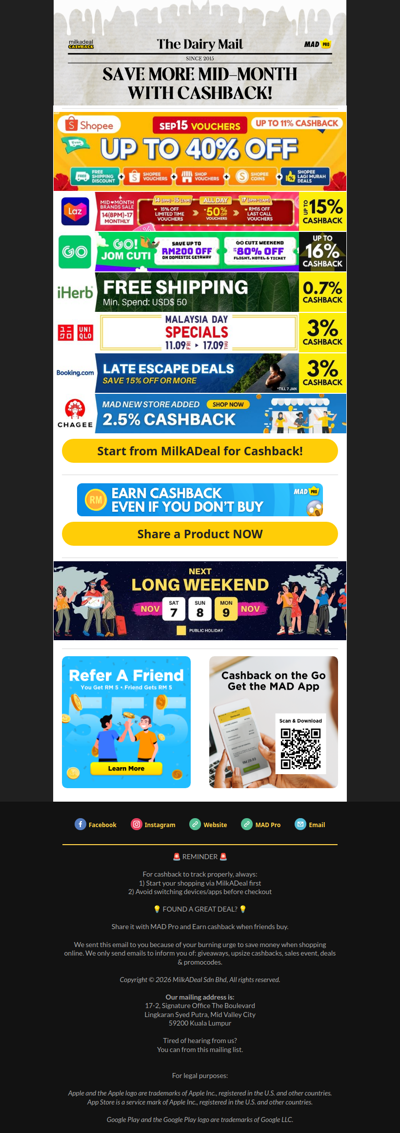 🤓 Shopee Mid-Month Vouchers | iHerb Free Shipping | HopeGoo in-app Vouchers