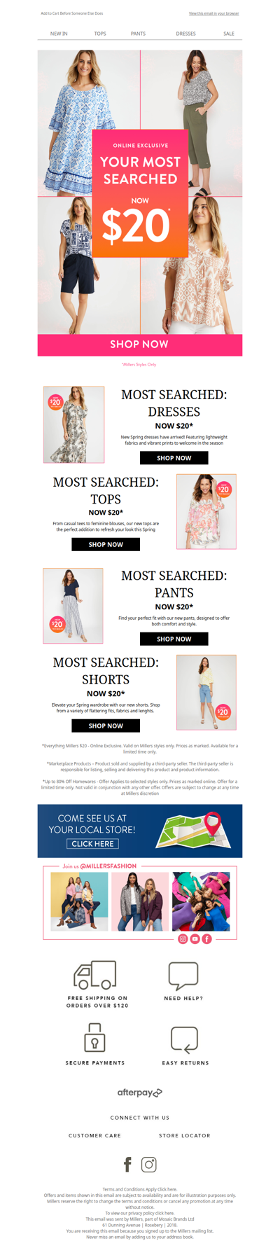 Most Searched: $20 Dresses, Shorts & More