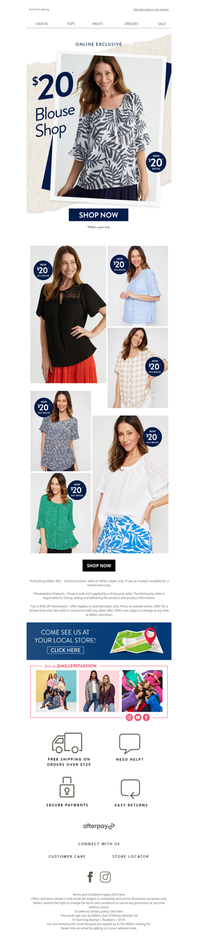 Congratulations! The $20 Blouse Shop NOW OPEN