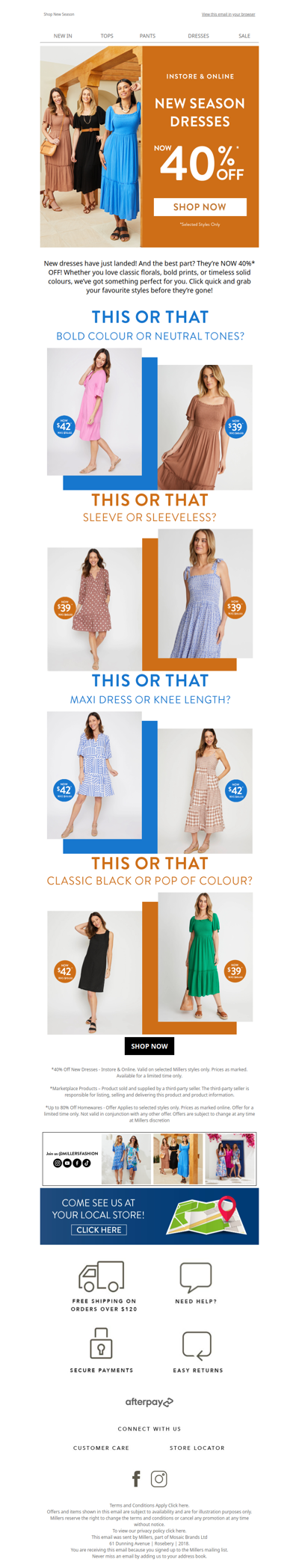 New Dresses | NOW 40% OFF