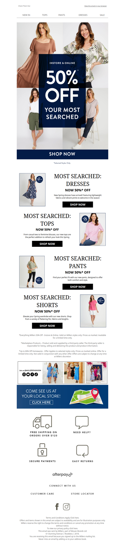 Our Most Searched Styles | 50% OFF