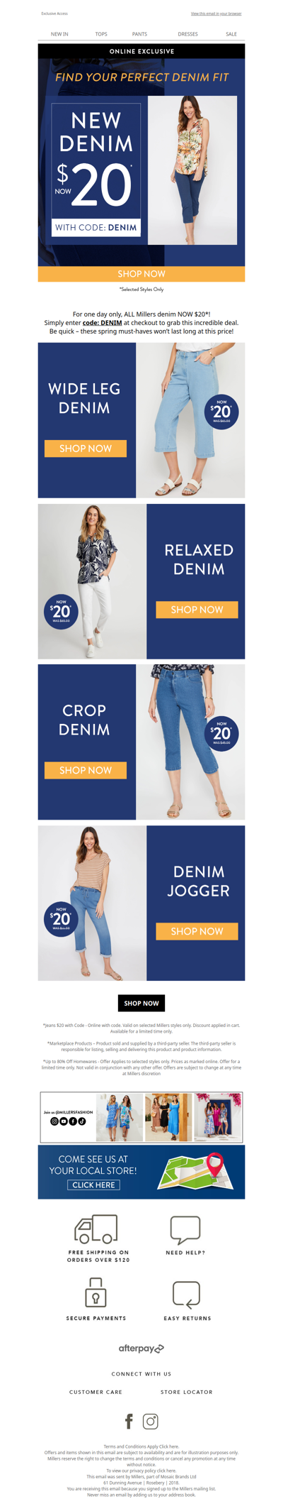 $20 Denim Destination | Redeem Now