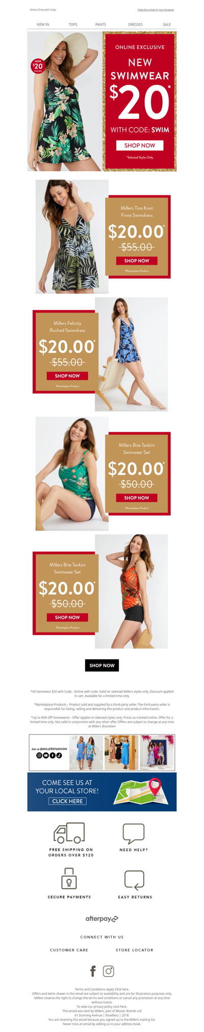 Selling Fast! $20* NEW Swimwear