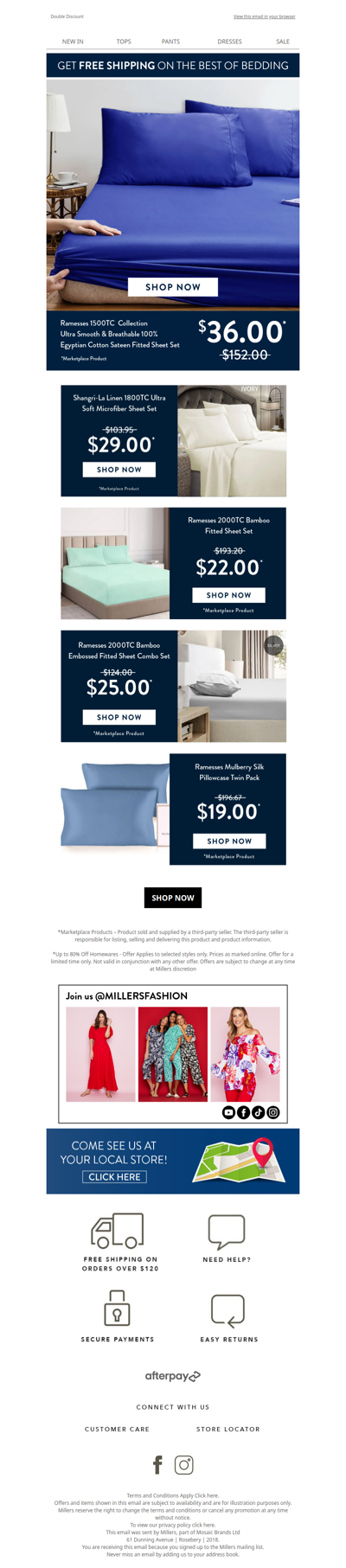 $36 Sateen Fitted Sheet Sets + Free Shipping