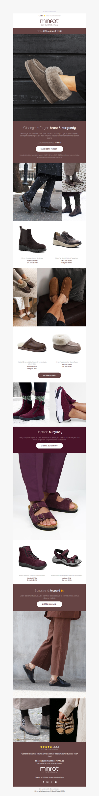 Allt i säsongens trendfärger: brunt & bordeaux 🤎