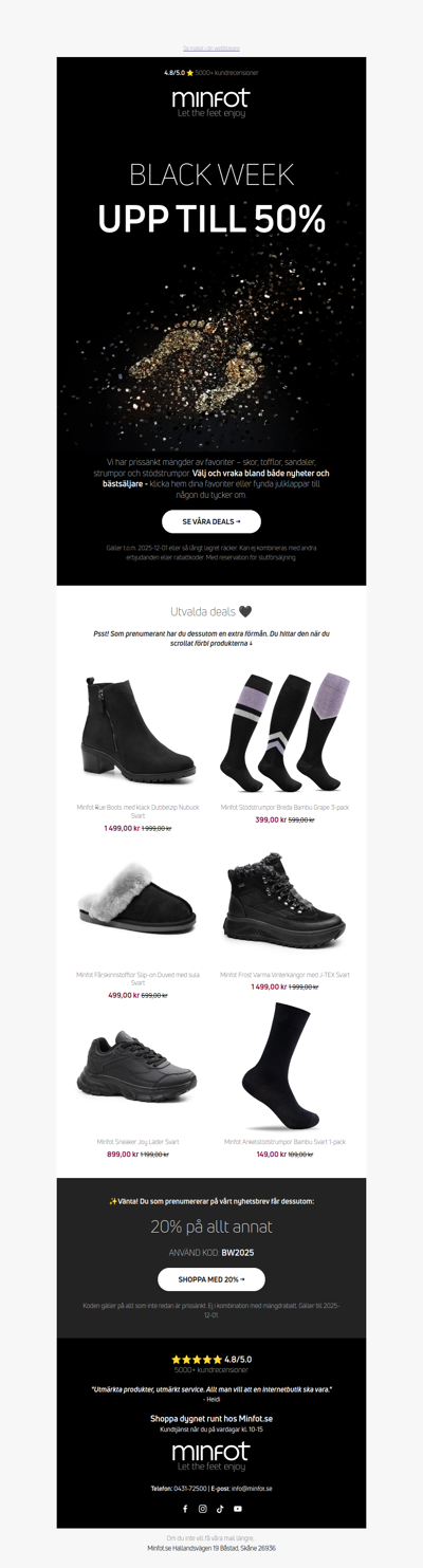 Black Week 🖤 Upp till 50% på komfort