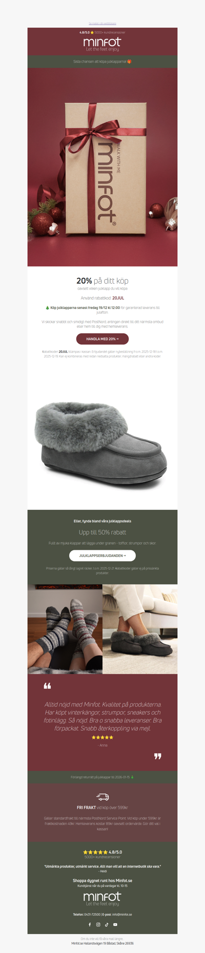 20% på ditt köp, oavsett vilken julklapp du är ute efter 🎁