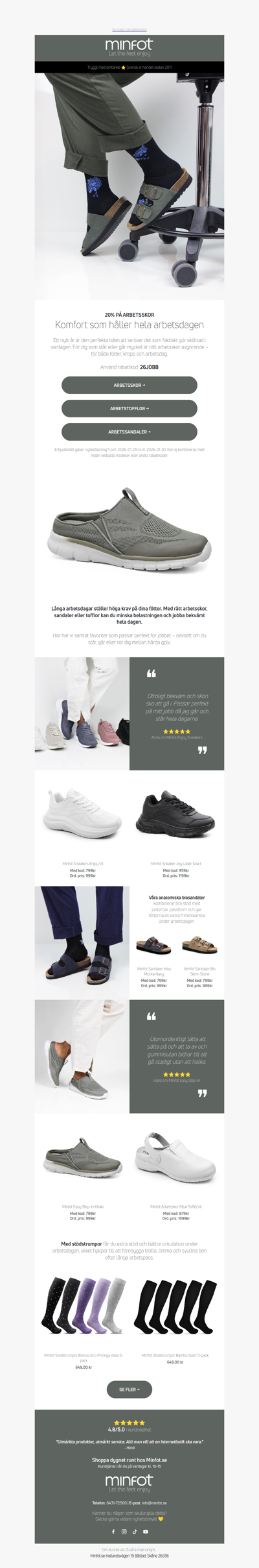 Jobba bekvämare 2026 – 20% på arbetsskor