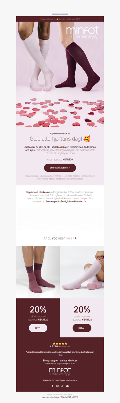 20% på allt i kärlekens färger 🥰