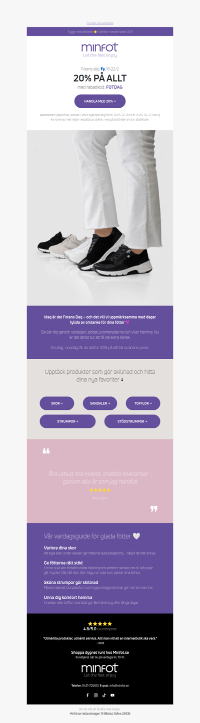Fotens dag 💜 20% på allt