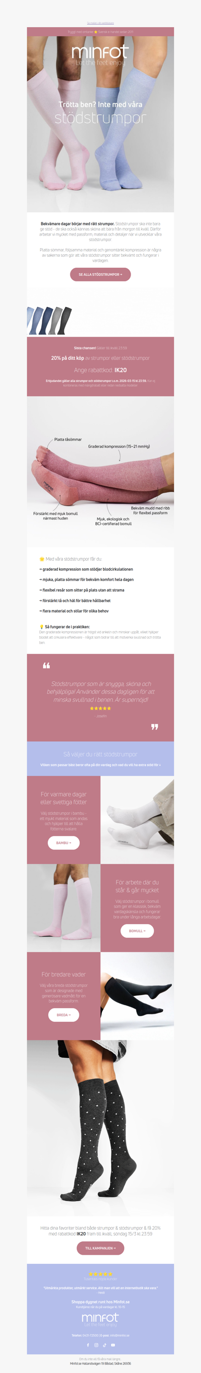 Upptäck hur stödstrumpor kan hjälpa dig 💜