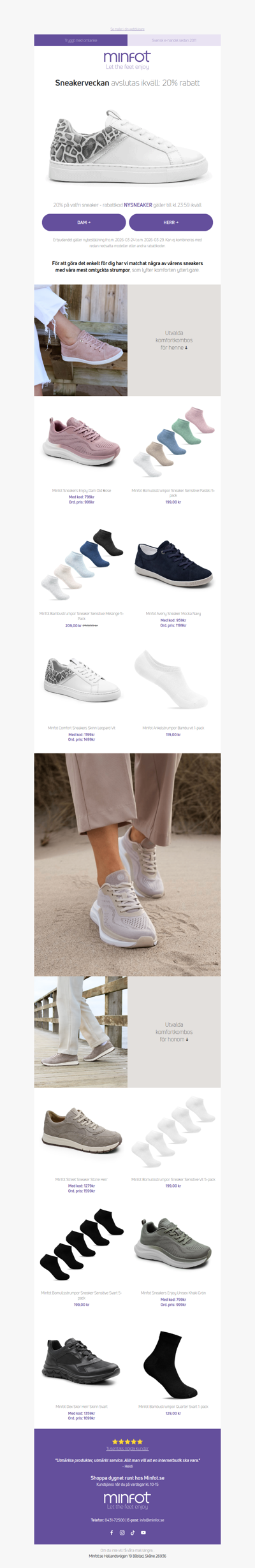 Sista chansen! 20% på valfri sneaker