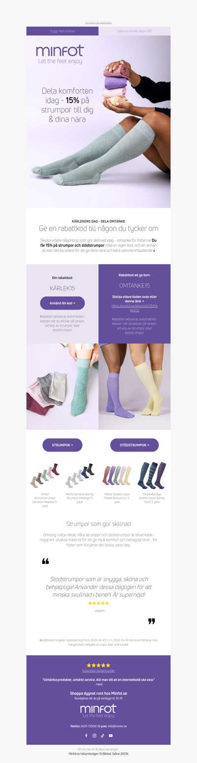 Ge rabatt till någon du tycker om ❤️