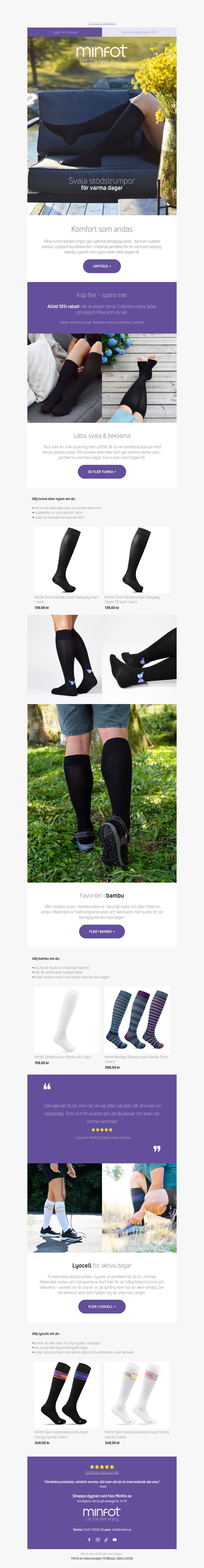 Svala stödstrumpor för varmare dagar ☀️