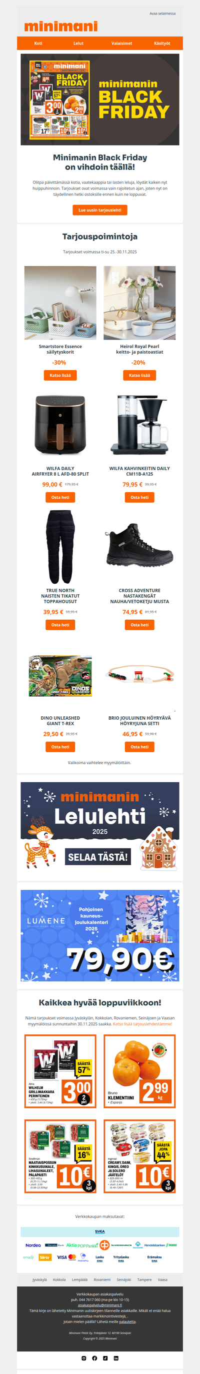 Minimanin Black Friday on vihdoin täällä! 🤩