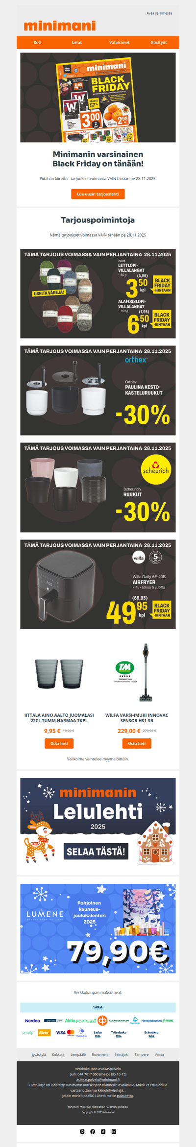 Minimanin varsinainen Black Friday on tänään! 😉