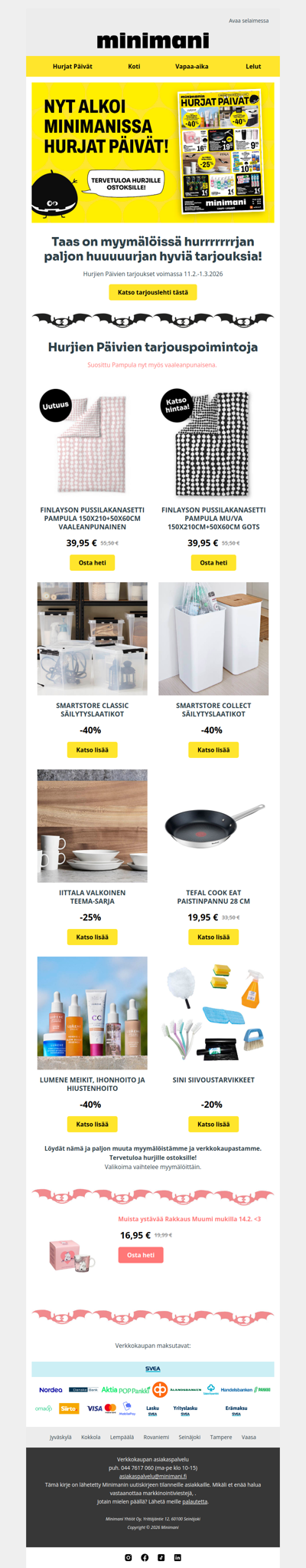 Minimanissa alkoi nyt Hurjat Päivät! 🦇🕸🕷