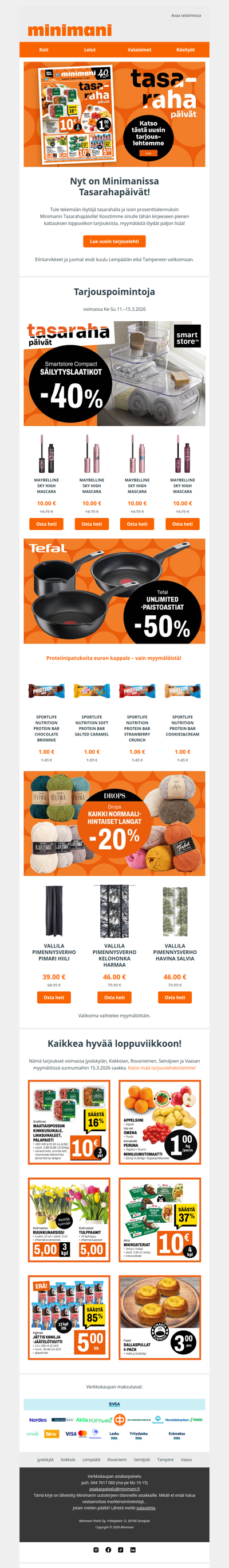 Nyt on Minimanissa Tasarahapäivät!