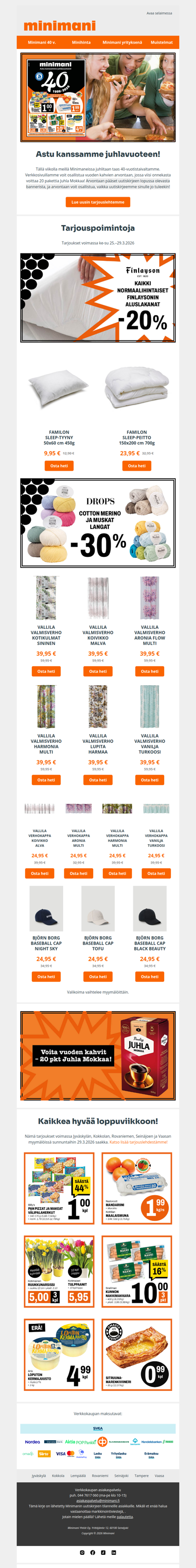 Kaikkea hyvää jo neljä vuosikymmentä 🧡 Voita vuoden kahvit!