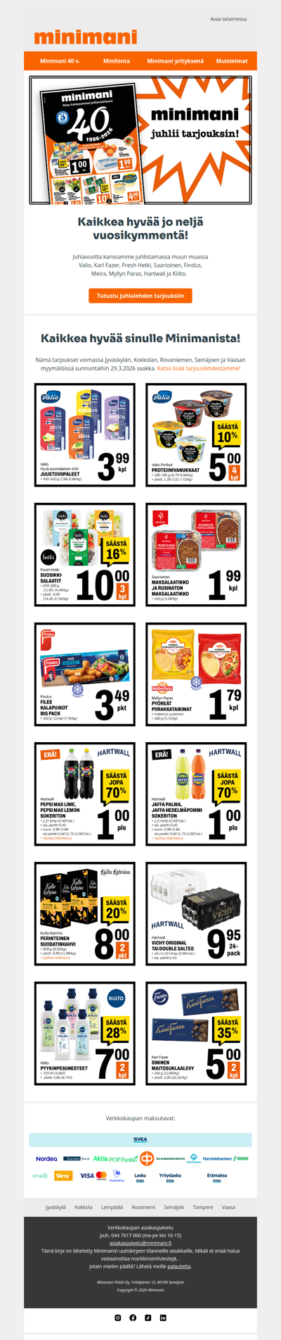 Astu kanssamme juhlavuoteen - Minimani 40 vuotta! ✨