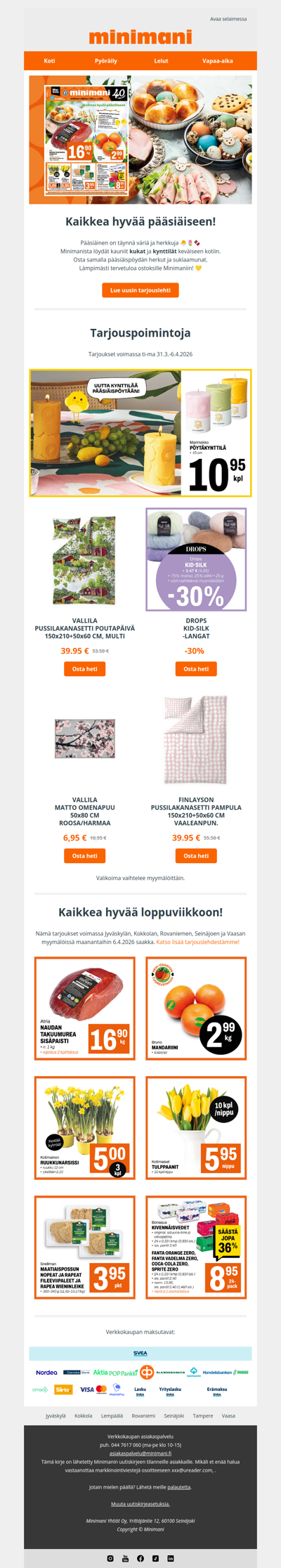 Kaikkea hyvää pääsiäiseen! 🐣