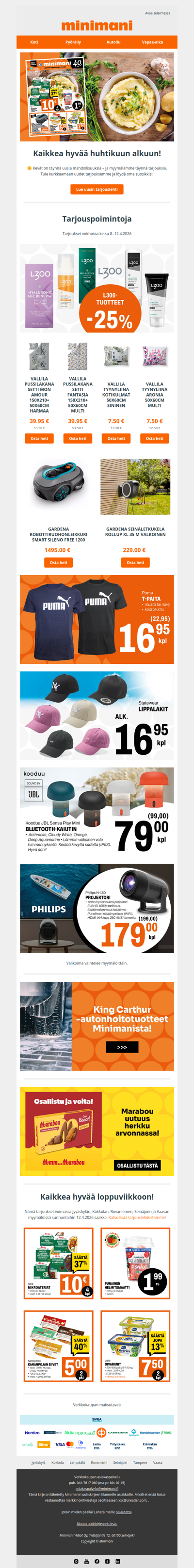 Kaikkea hyvää huhtikuun alkuun!