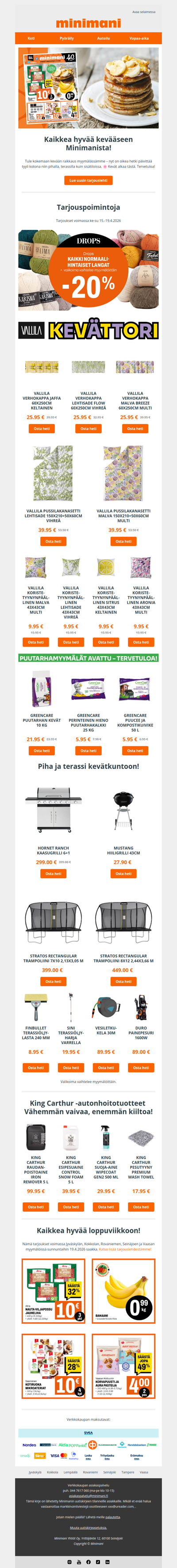 Kaikkea hyvää kevääseen Minimanista! 🌸