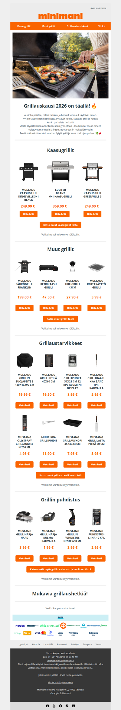 Grillauskausi 2026 on täällä! 🔥