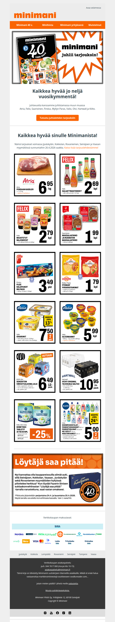 Minimani 40 vuotta - Astu kanssamme juhlavuoteen! ✨