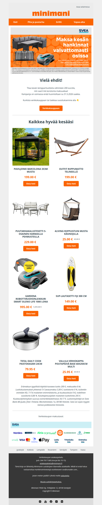 Vielä ehdit! Hyödynnä 6 kk koroton maksuaika