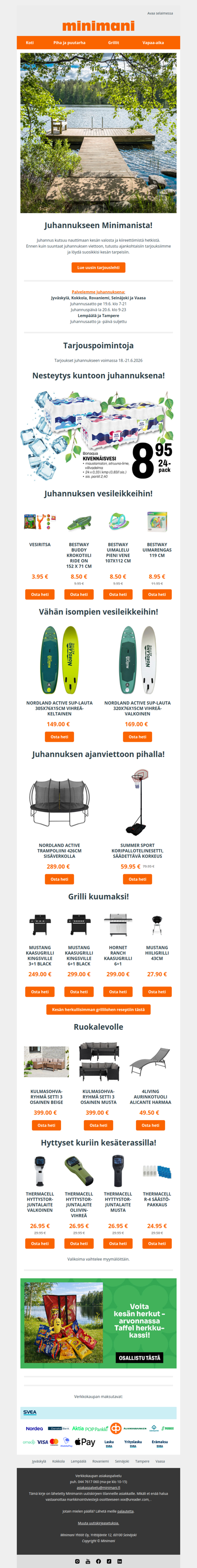 Juhannukseen Minimanista!