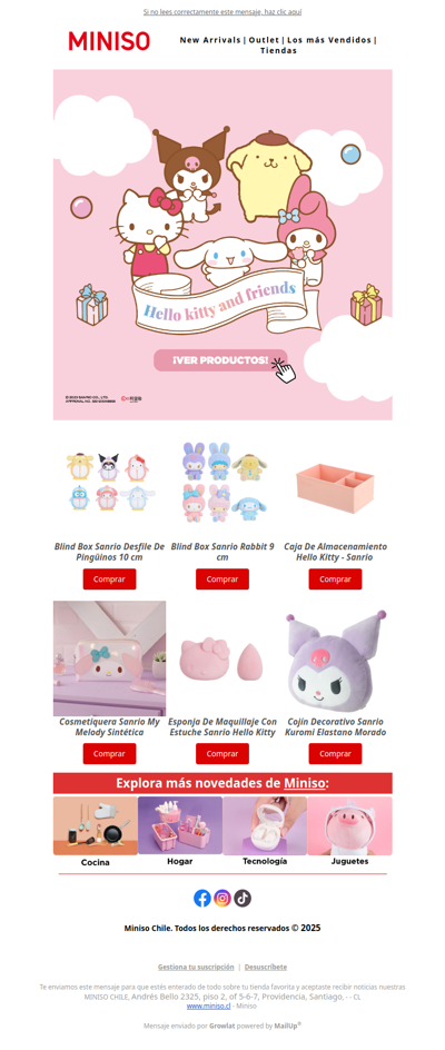Descubre los favoritos de Sanrio en MINISO 🎀