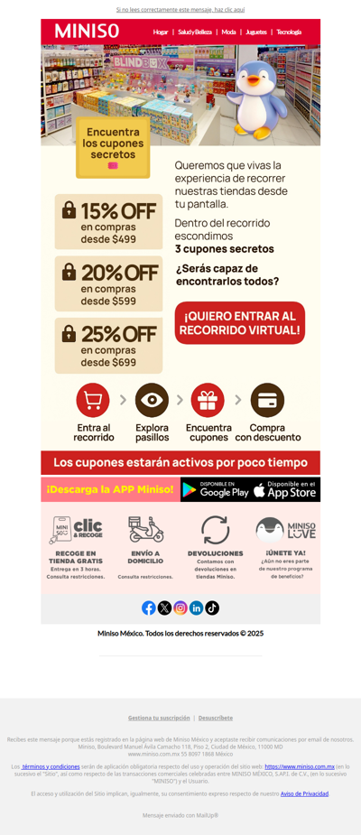 ¡Gana hasta 25% OFF! Explora nuestra tienda virtual hoy. 🎮🛍️