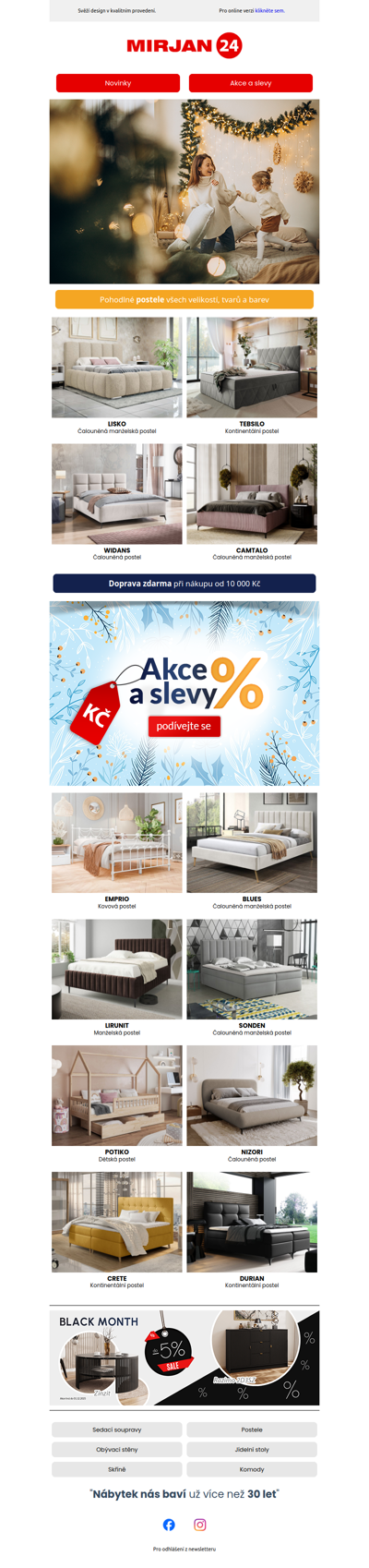 Pohodlné postele všech velikostí, tvarů a barev