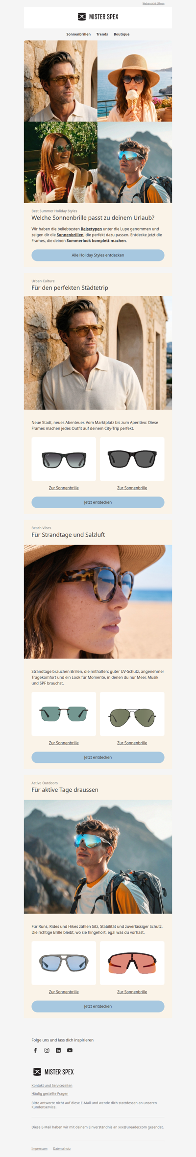 Dein Urlaub, deine Sonnenbrille