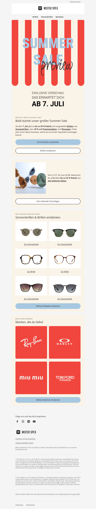 Schon gesehen? Die Brille für deinen Sommer.