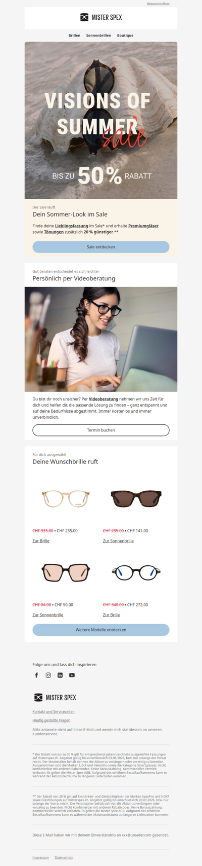 Schon geshoppt? Spare jetzt bis zu 50 % im Summer-Sale