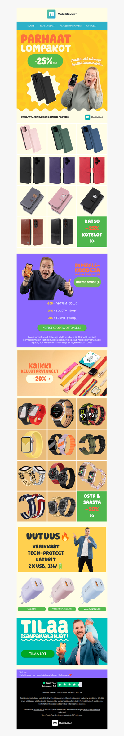 Tärkeä muistutus: -25% ALE lompakkokoteloista päättyy 🔚