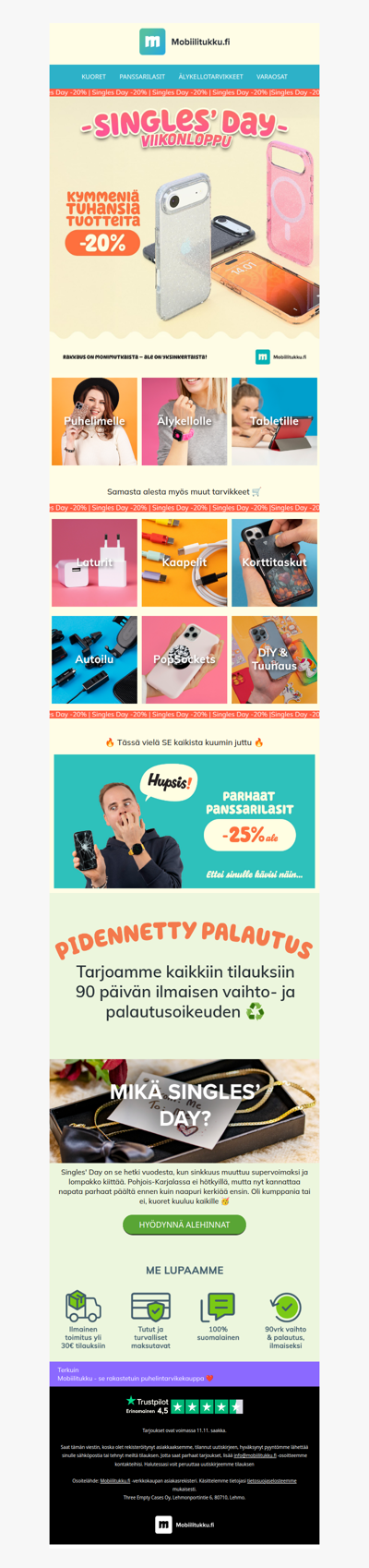 VAU! Avasimme Singles' Day ALEHINNAT sinulle 🔑