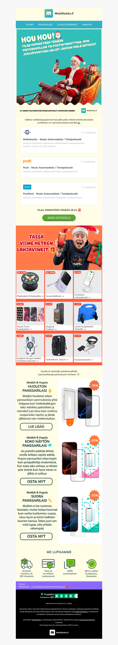 Tilaa lahjat nyt ➡️ Saat ne varmasti jouluksi 🎁