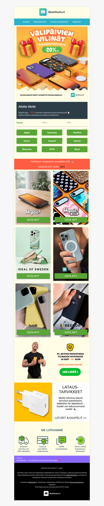 Puhelimen kuorien välipäivä ALE 🎁 Katso tuhannet aletuotteet 👉